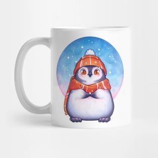 Penguin catches Snowflakes Mug